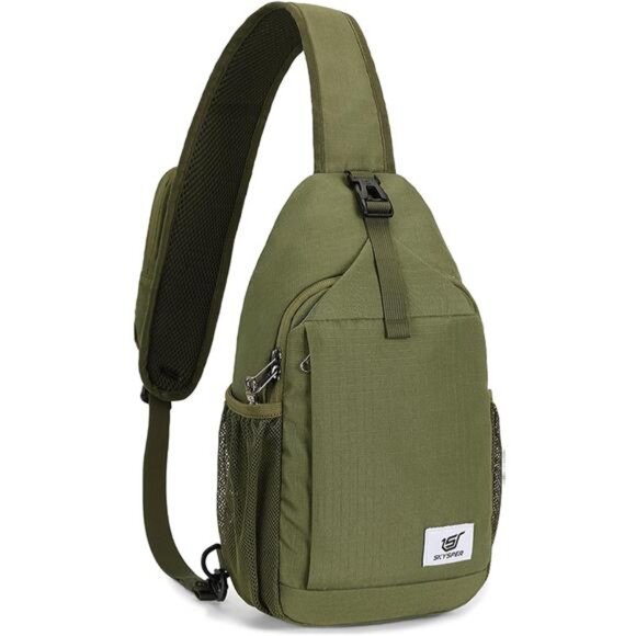 Sling Bag RFID CrossBody Bag Armygreen - Picture 1 of 6